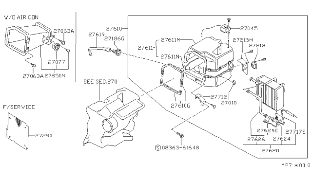 1987 Nissan Sentra Cooling Unit Diagram