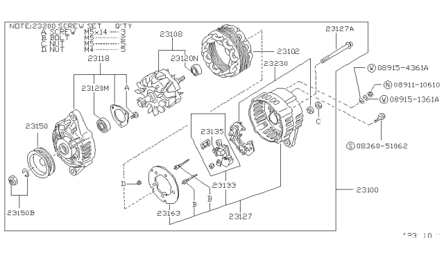 1988 Nissan Sentra Alternator Diagram 1