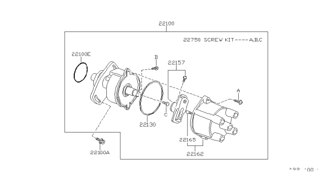 1988 Nissan Sentra Distributor & Ignition Timing Sensor Diagram 1