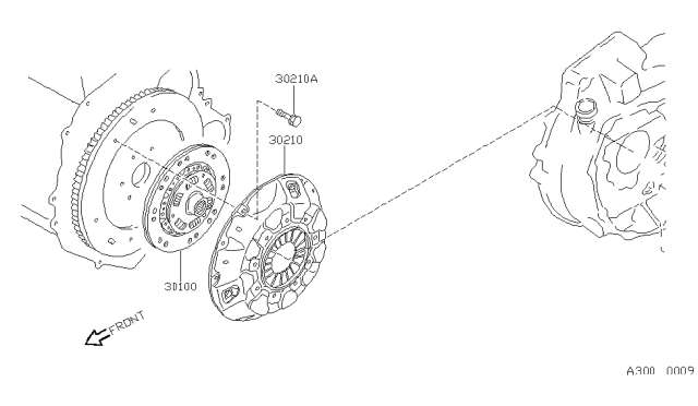 1988 Nissan Sentra Clutch Cover,Disc & Release Parts Diagram 2