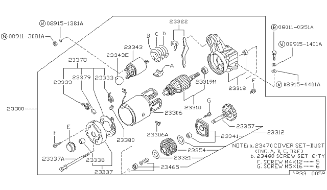 1987 Nissan Sentra Retainer-Bearing Diagram for 23341-37A00