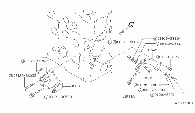 1989 Nissan Sentra Power Steering Pump Mounting Diagram 2