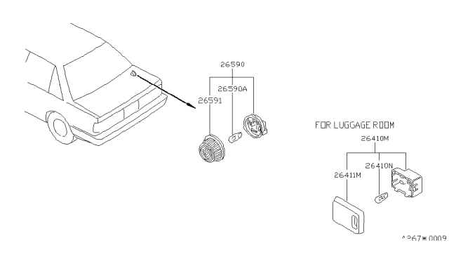 1990 Nissan Sentra Lamps (Others) Diagram