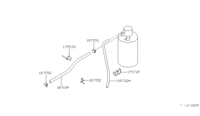 1988 Nissan Sentra Emission Control Piping Diagram 1