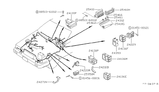 1989 Nissan Sentra Diode Diagram for 24335-52A00