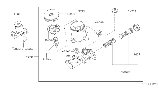 1990 Nissan Sentra Brake Master Cylinder Diagram