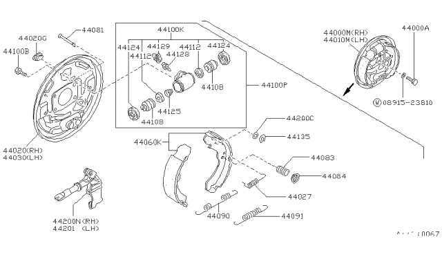 1990 Nissan Sentra Rear Brake Diagram 1