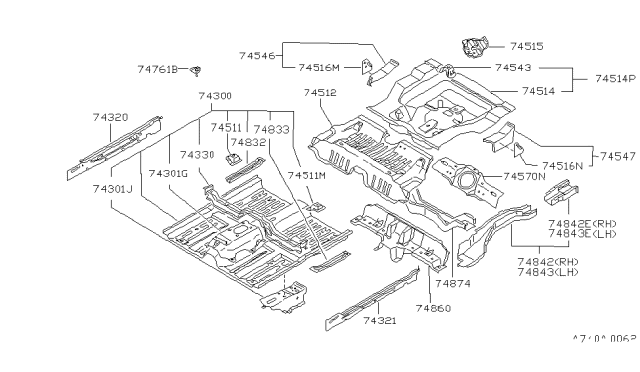 1989 Nissan Sentra Floor Panel Diagram 1