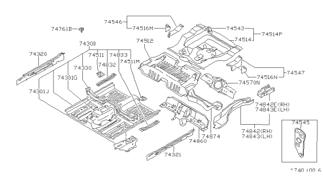 1987 Nissan Sentra Floor Panel Diagram 3