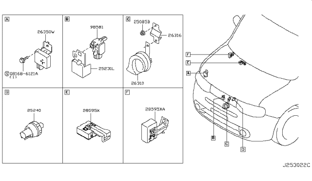 2009 Nissan Cube Electrical Unit Diagram 2