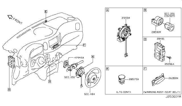 2009 Nissan Cube Electrical Unit Diagram 6