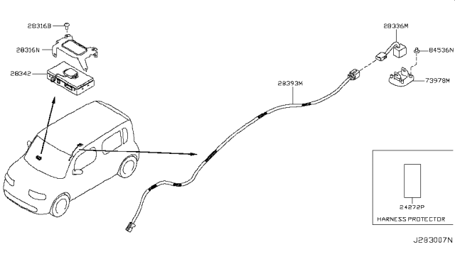 2014 Nissan Cube Telephone Diagram