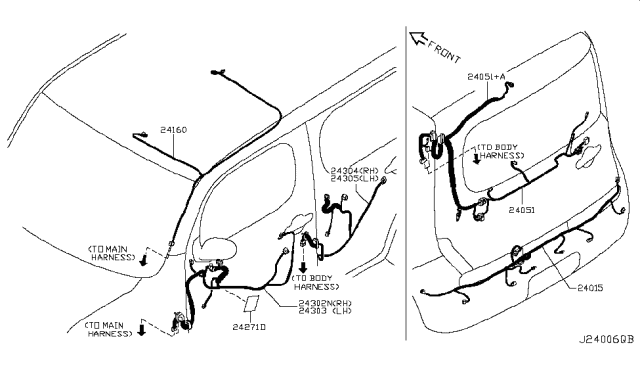 2010 Nissan Cube Harness-Tail Diagram for 24015-1FC0A