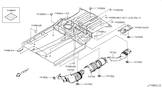 2010 Nissan Cube Floor Fitting Diagram 2