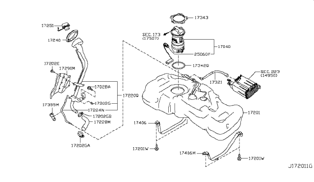 2011 Nissan Cube Fuel Tank Diagram 1