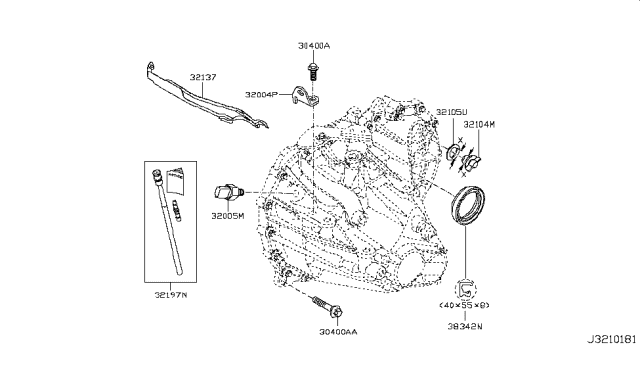 2009 Nissan Cube Transmission Case & Clutch Release Diagram 3