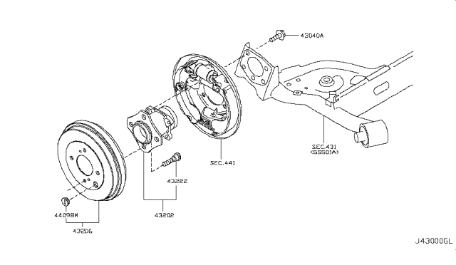 2010 Nissan Cube Rear Axle Diagram