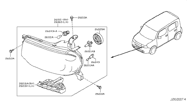 2011 Nissan Cube Headlamp Diagram 1