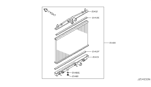 2010 Nissan Cube Radiator,Shroud & Inverter Cooling Diagram 4