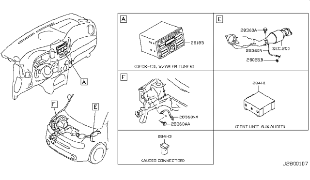 2009 Nissan Cube Audio & Visual Diagram 3