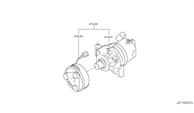 2013 Nissan Cube Clutch-Assembly Diagram for 92660-1KC2D