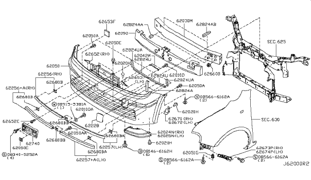 2011 Nissan Cube Screw- Machine Diagram for 08340-5252A