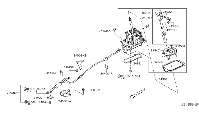 2010 Nissan Cube Auto Transmission Control Device Diagram 3