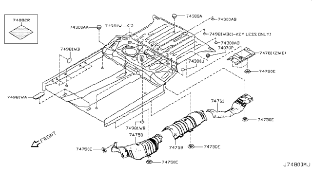 2012 Nissan Cube Floor Fitting Diagram 2