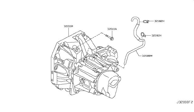 2011 Nissan Cube Manual Transmission, Transaxle & Fitting Diagram