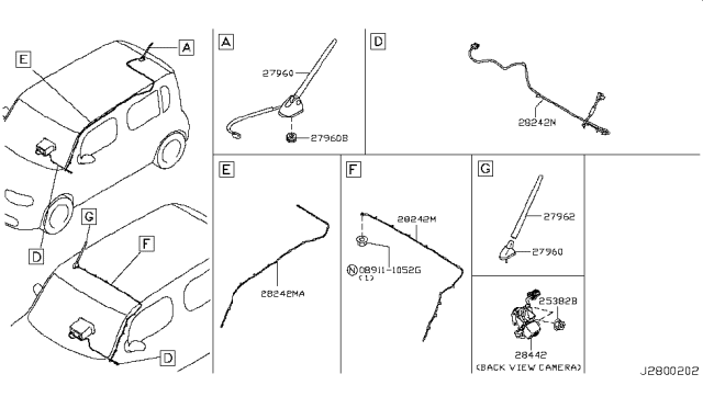 2012 Nissan Cube Audio & Visual Diagram 1