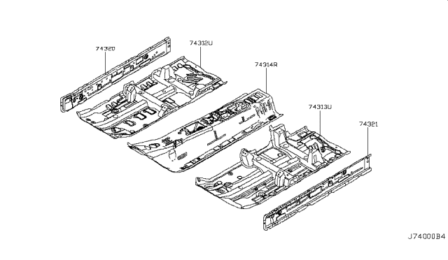 2010 Nissan Cube Floor Panel Diagram