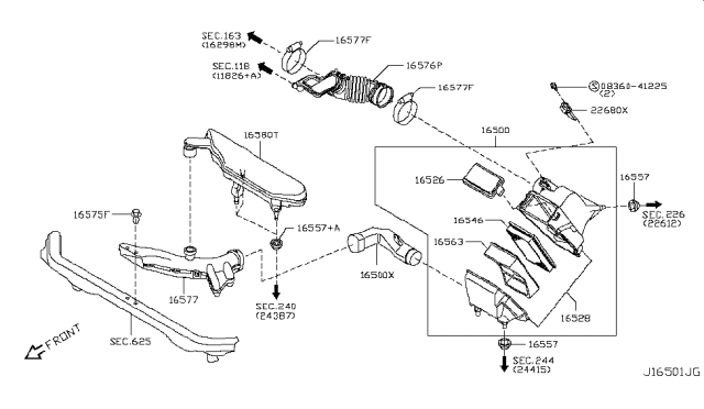 2011 Nissan Cube Air Cleaner Diagram 2