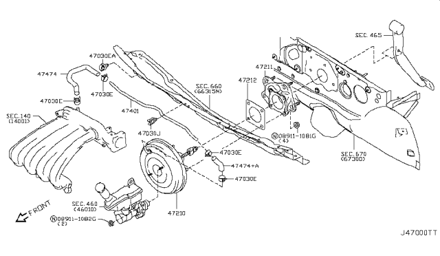 2011 Nissan Cube Brake Servo & Servo Control Diagram