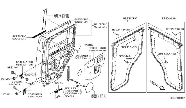 2012 Nissan Cube Check Link Assembly Diagram for 82430-1FA0A