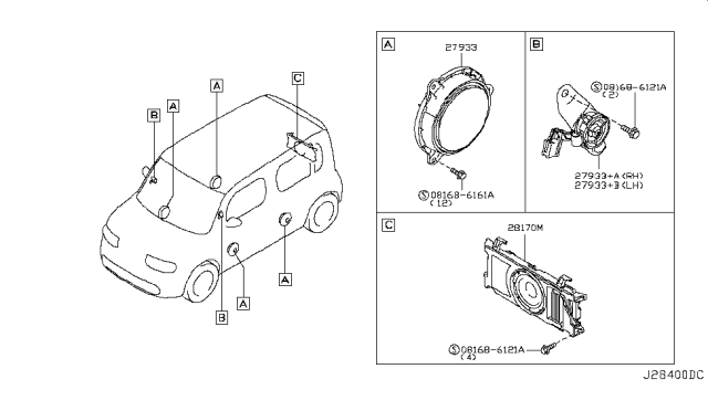 2011 Nissan Cube Speaker Diagram 1