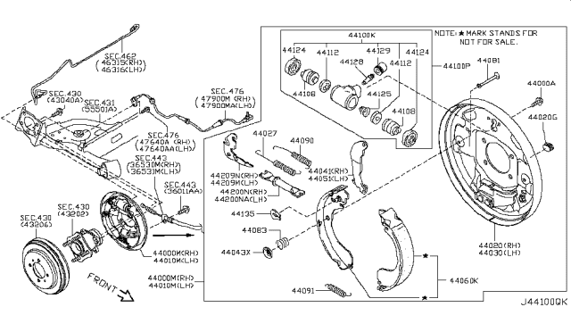 2009 Nissan Cube Rear Brake Diagram