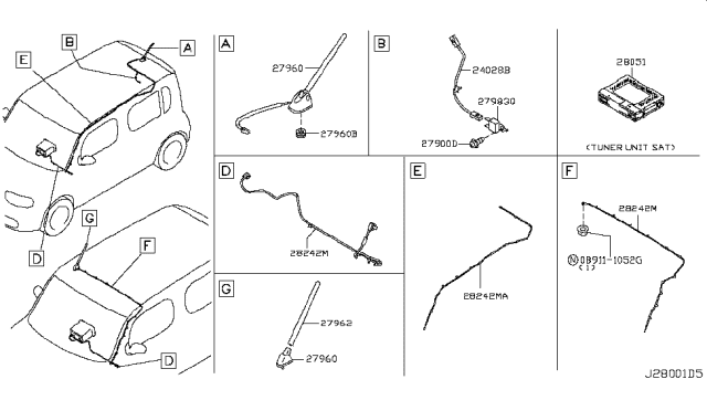 2010 Nissan Cube Audio & Visual Diagram 1