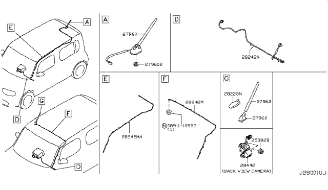 2012 Nissan Cube Audio & Visual Diagram 3