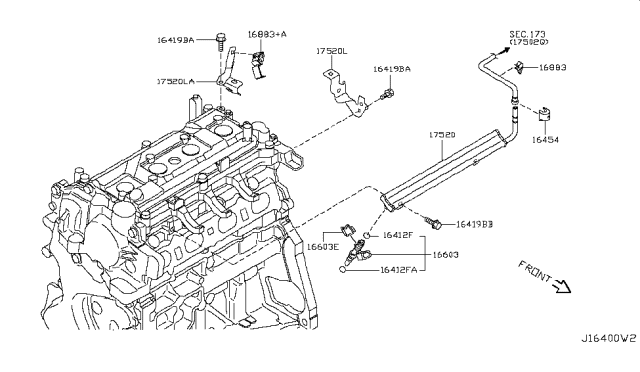 2011 Nissan Cube Fuel Strainer & Fuel Hose Diagram