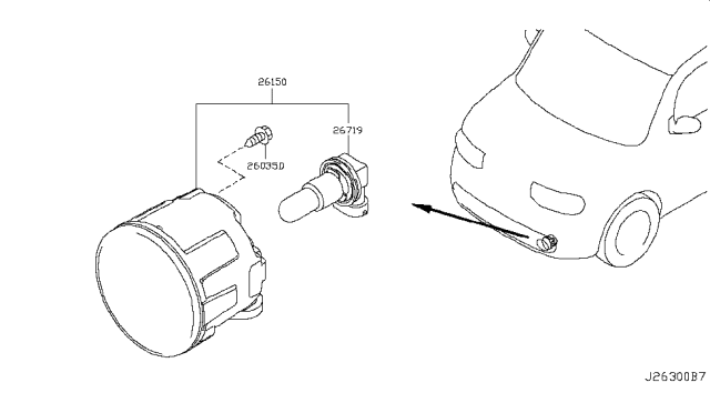 2013 Nissan Cube Fog,Daytime Running & Driving Lamp Diagram