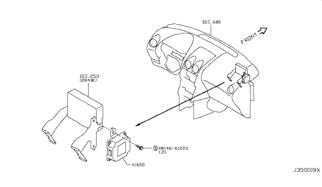 2018 Nissan Rogue Transfer Control Parts Diagram 1