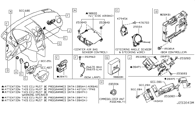 2018 Nissan Rogue Japan Make Electrical Unit Diagram 11