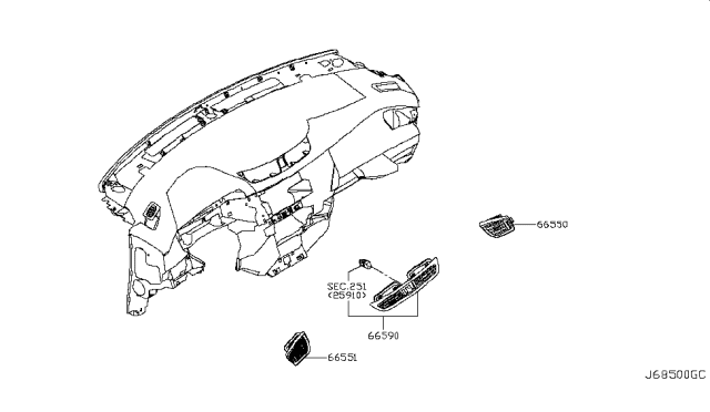 2018 Nissan Rogue Japan Make Ventilator Diagram