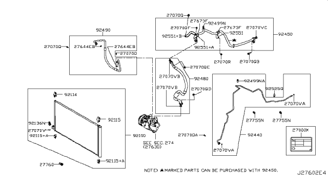 2018 Nissan Rogue Japan Make Condenser,Liquid Tank & Piping Diagram 1