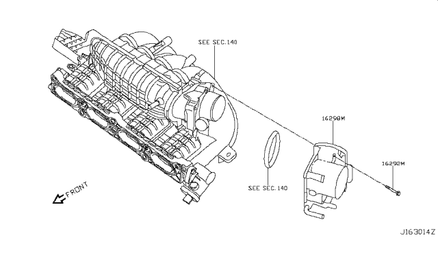 2017 Nissan Rogue Throttle Chamber Diagram