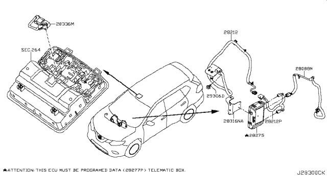 2018 Nissan Rogue Telephone Diagram 1