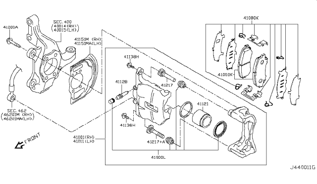 2017 Nissan Rogue Front Brake Diagram