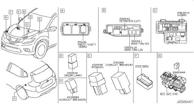 2017 Nissan Rogue Japan Make Relay Diagram 1
