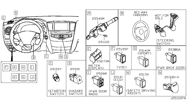 2017 Nissan Rogue Japan Make Switch Diagram 9