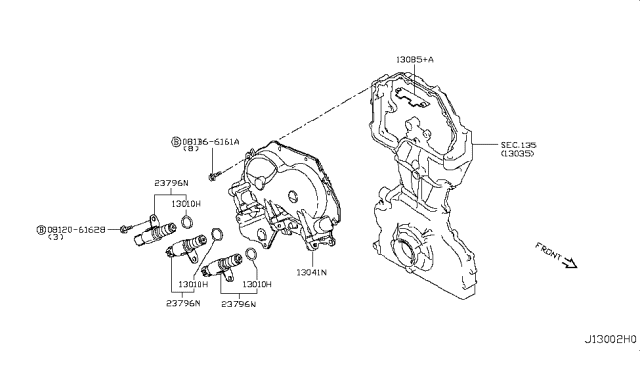 2016 Nissan Rogue Japan Make Camshaft & Valve Mechanism Diagram 2